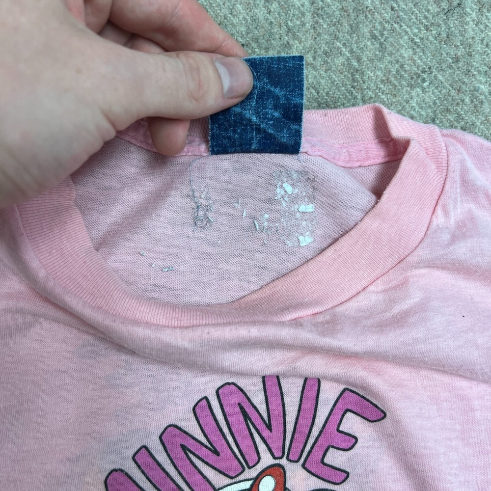 Vintage Minnie Mouse Shirt Mens Medium Pink 1980s Walt Disney - Picture 6 of 10